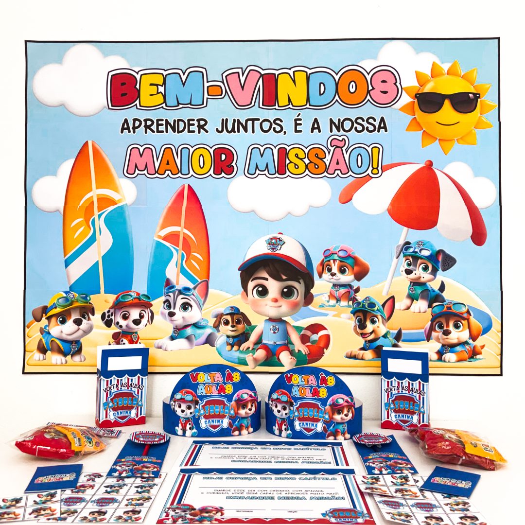 Kit Volta às Aulas – Patrulha Canina Pool Party