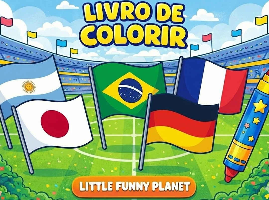 Livro de Colorir – Bandeiras dos Países | Especial Copa 2026