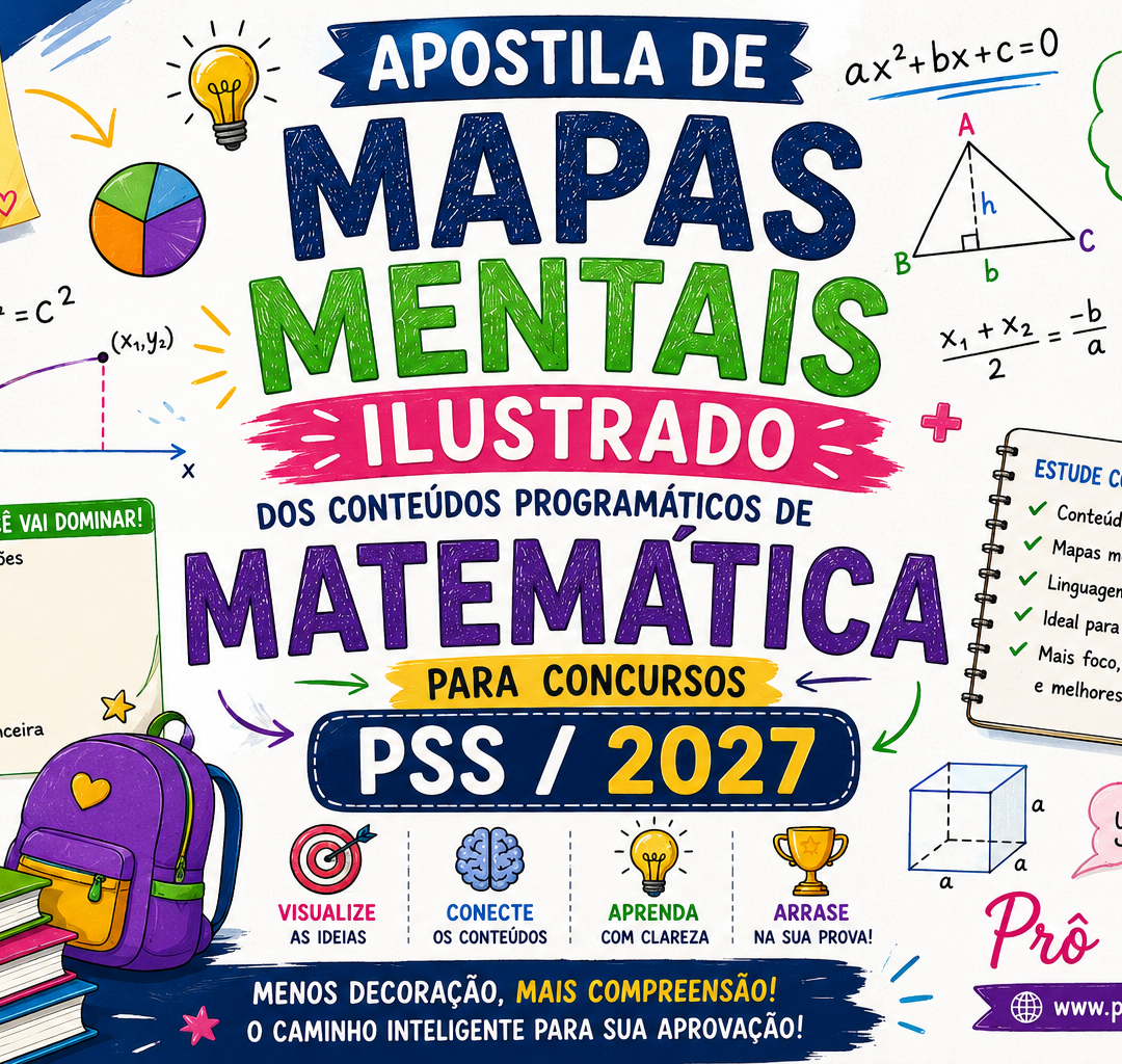 Matemática - Mapas Mentais Ilustrados - PSS 2027
