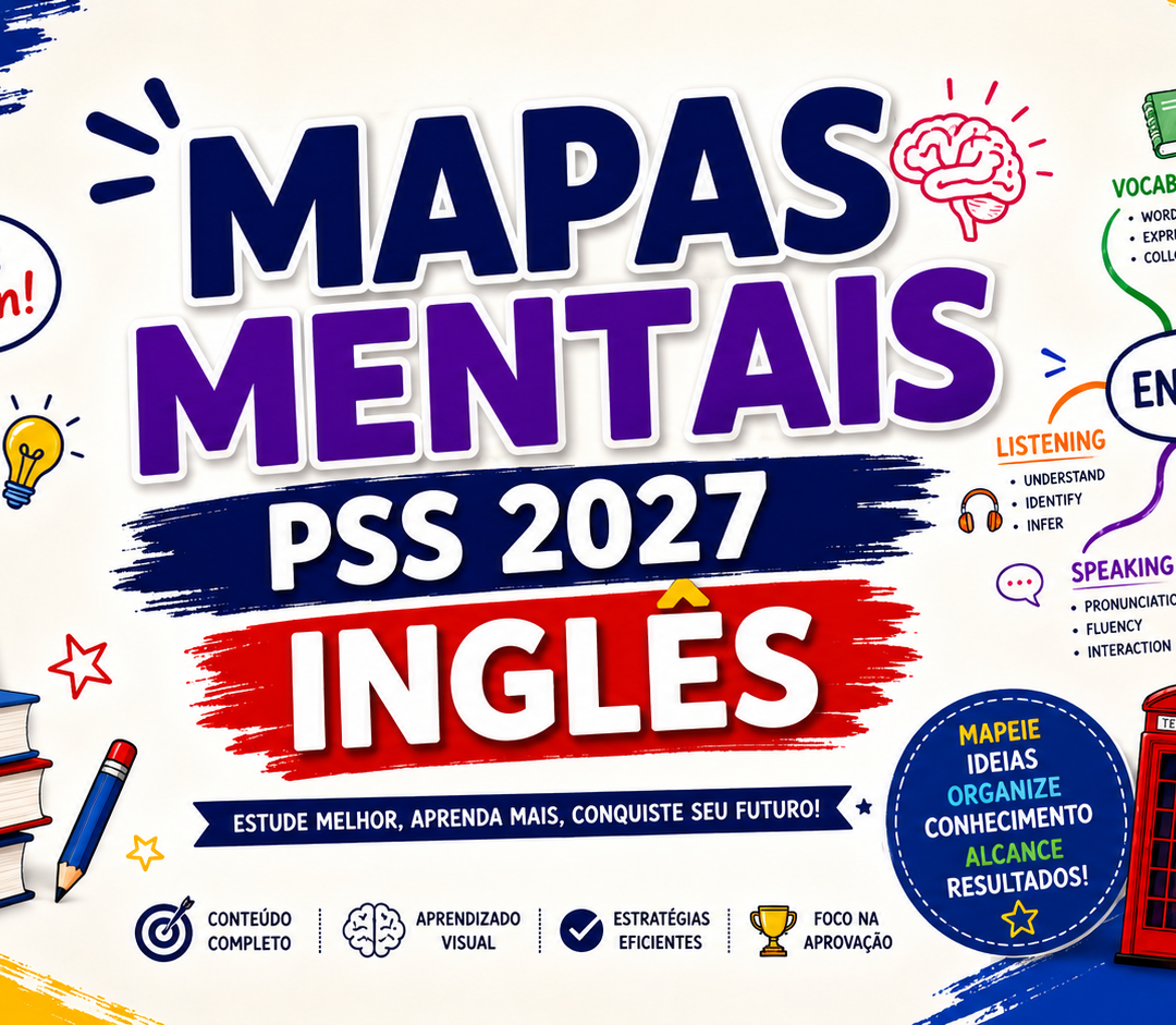 Inglês - Mapas Mentais Ilustrados - PSS 2027